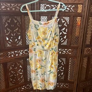Old Navy Cream and Yellow, Baby Blue and Baby Pink Floral Mini Romper , Size XL